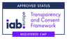 IAB Europe Transparency and Consent Framework — Approved Status, Registered CMP